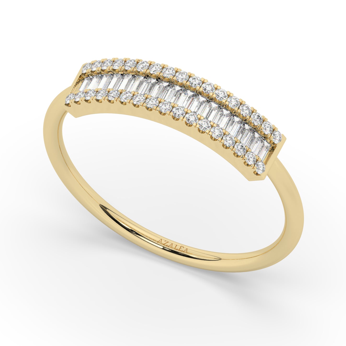 Vertical Diamond Wedding Ring