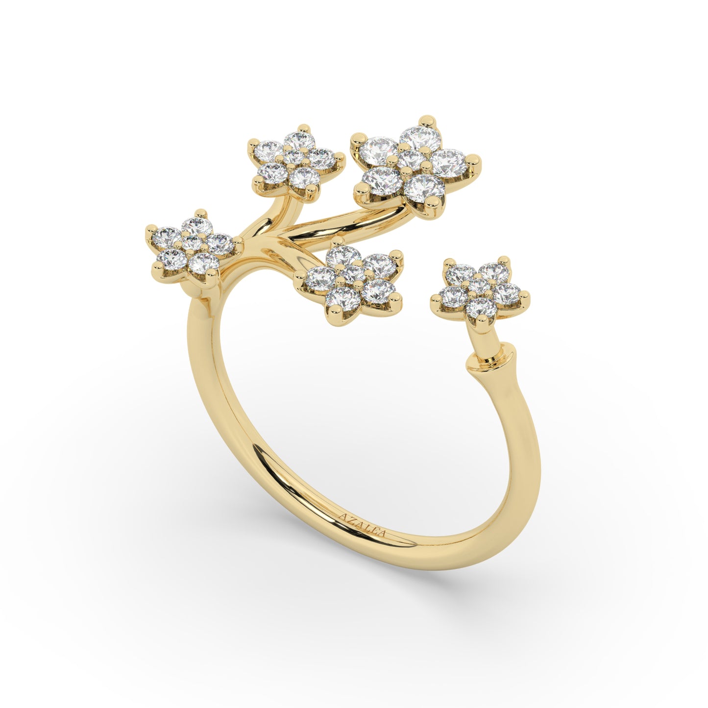 Diamond Flower Stacking Ring