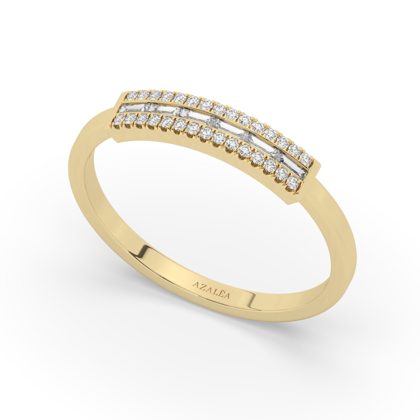 Baguette Round Diamond Ring