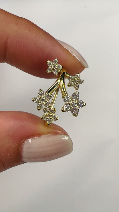 Diamond Flower Stacking Ring