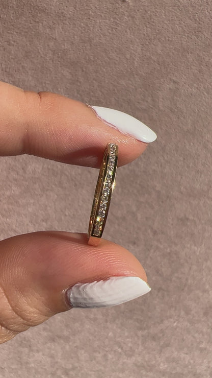 Half Eternity Channel Set Diamond Wedding Ring