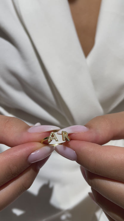 Diamond Initial Ring