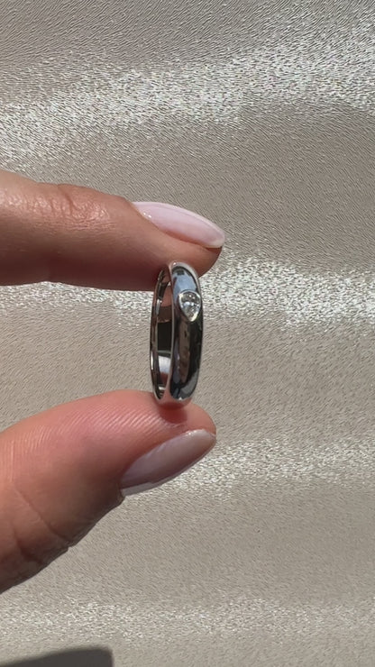 Pear Diamond Wedding Band