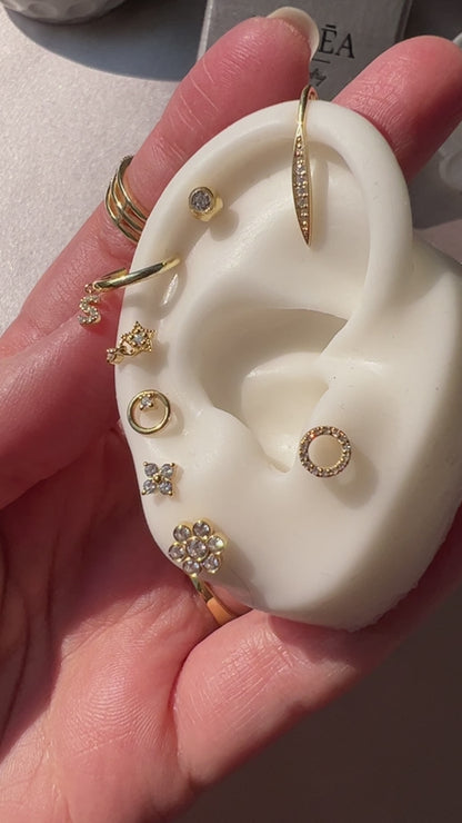 Diamond Flower Studs