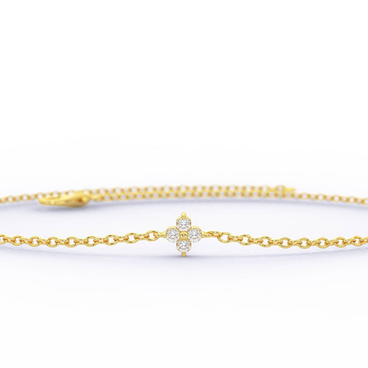 Diamond Clover Bracelet