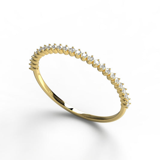 Diamond Half Eternity Stacking Ring
