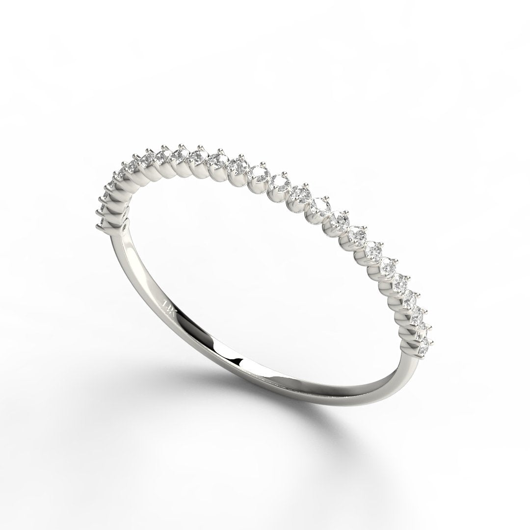 Diamond Half Eternity Stacking Ring