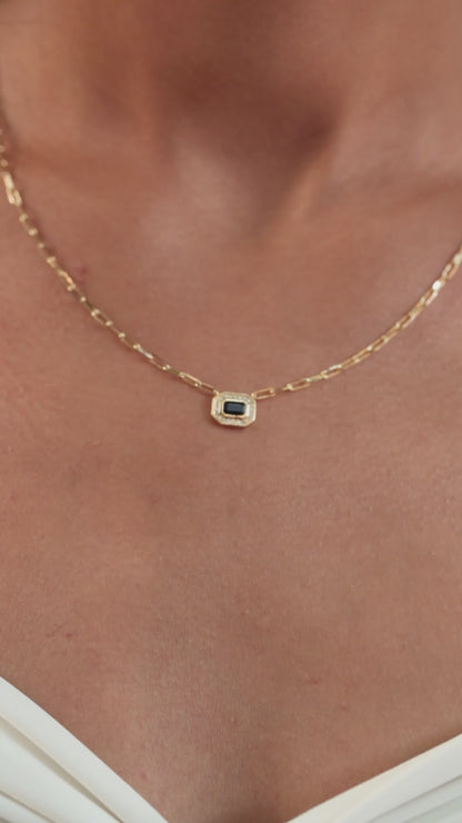 Diamond and Sapphire Necklace