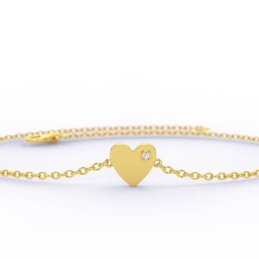 Diamond Mini Heart Bracelet