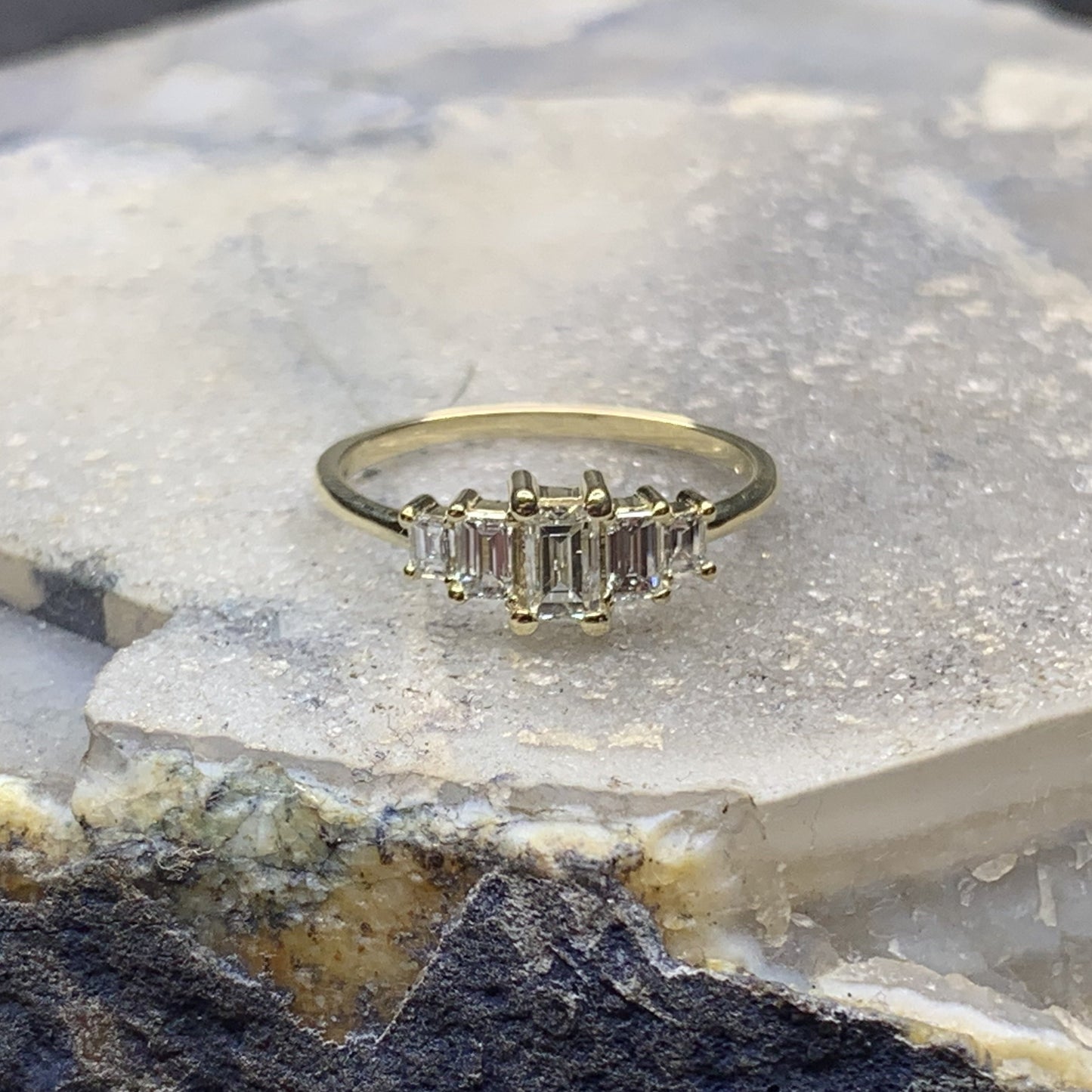 5 Baguette Diamond Wedding Band