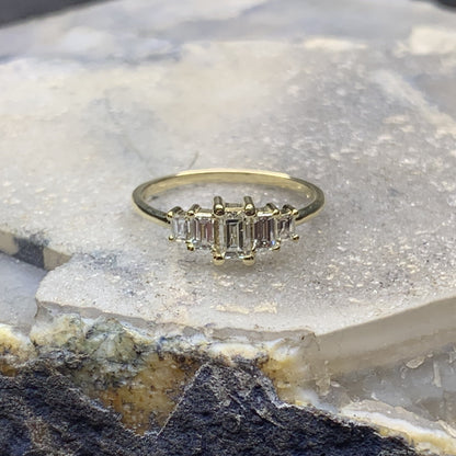 5 Baguette Diamond Wedding Band