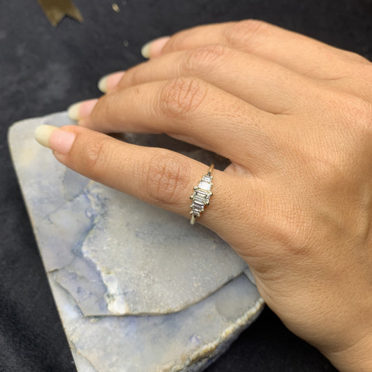 5 Baguette Diamond Wedding Band