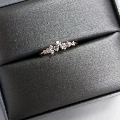 Diamond Cluster Wedding Ring