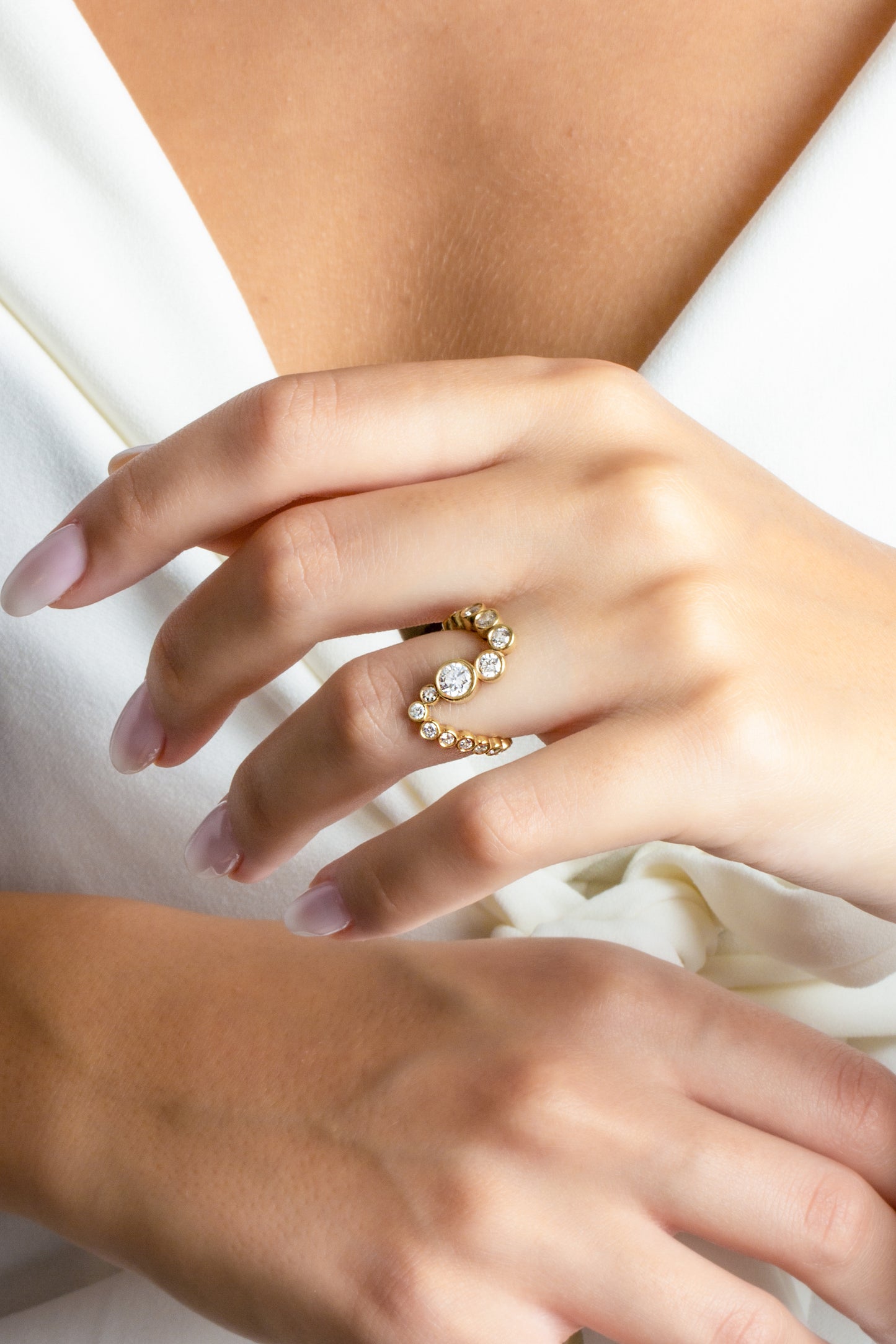 Diamond Spiral Ring