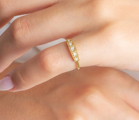 5 Diamond Stacking Ring