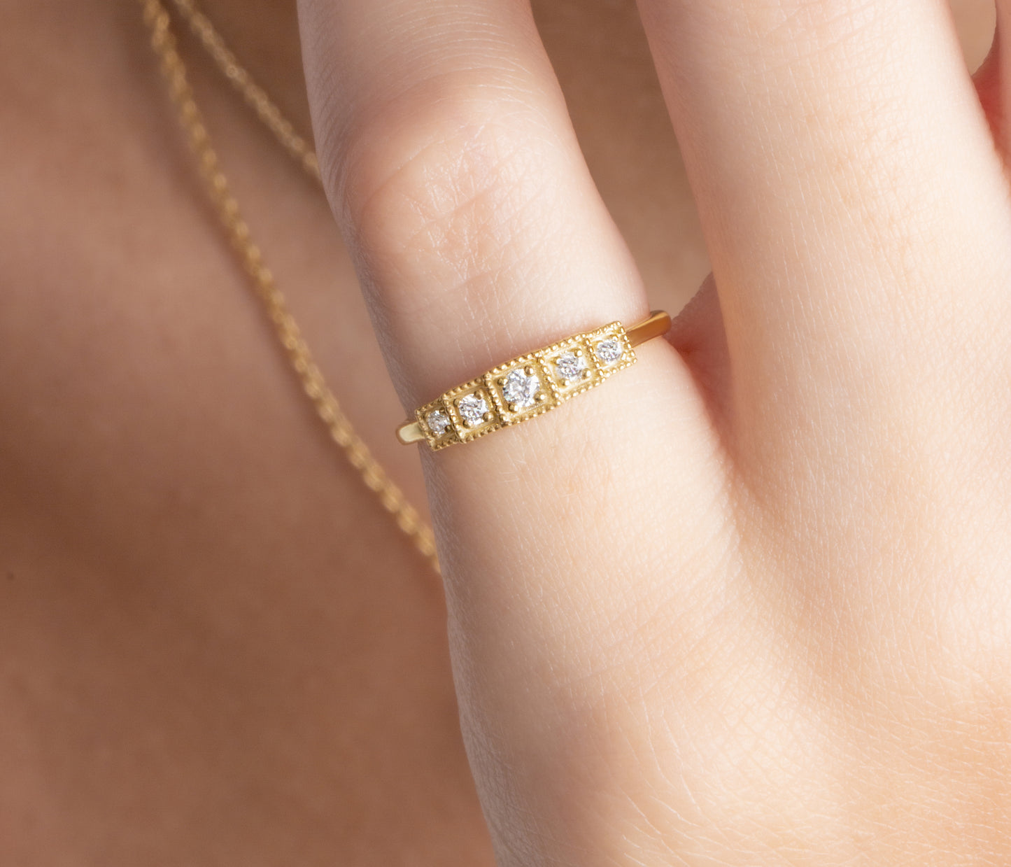 5 Diamond Stacking Ring