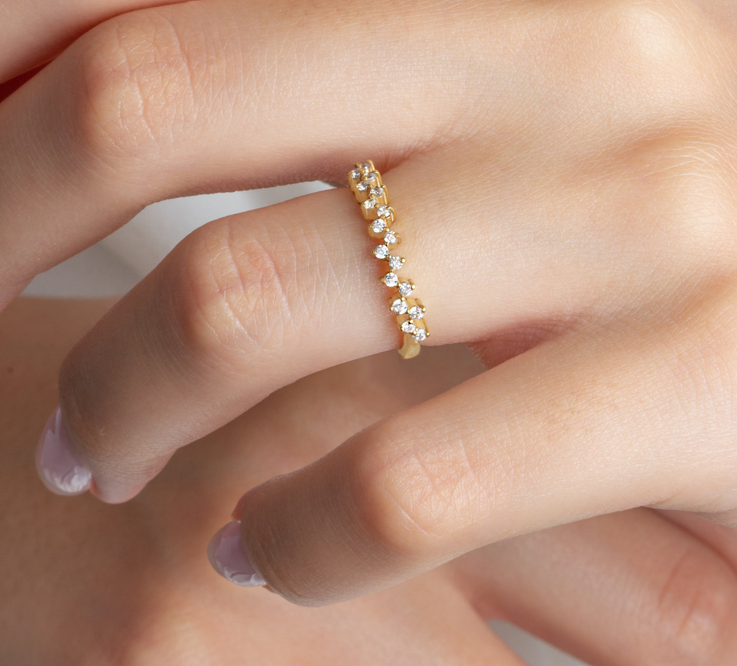Round Diamond Eternity Wedding Band