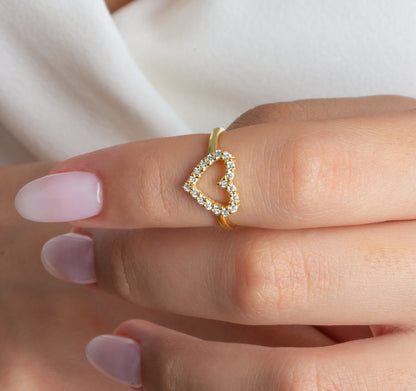 Diamond Heart Ring
