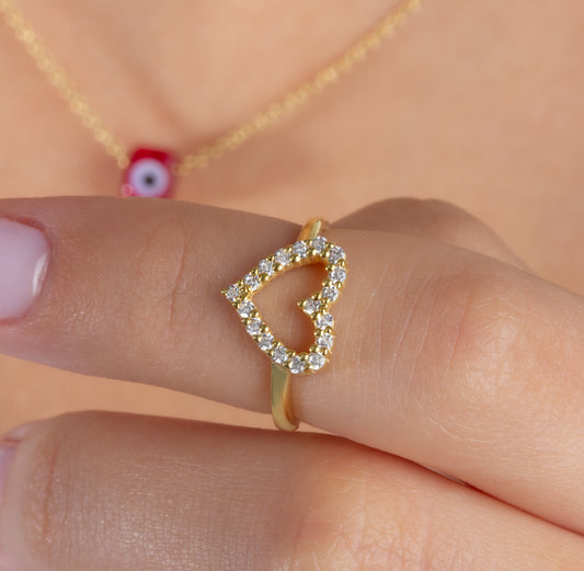 Diamond Heart Ring