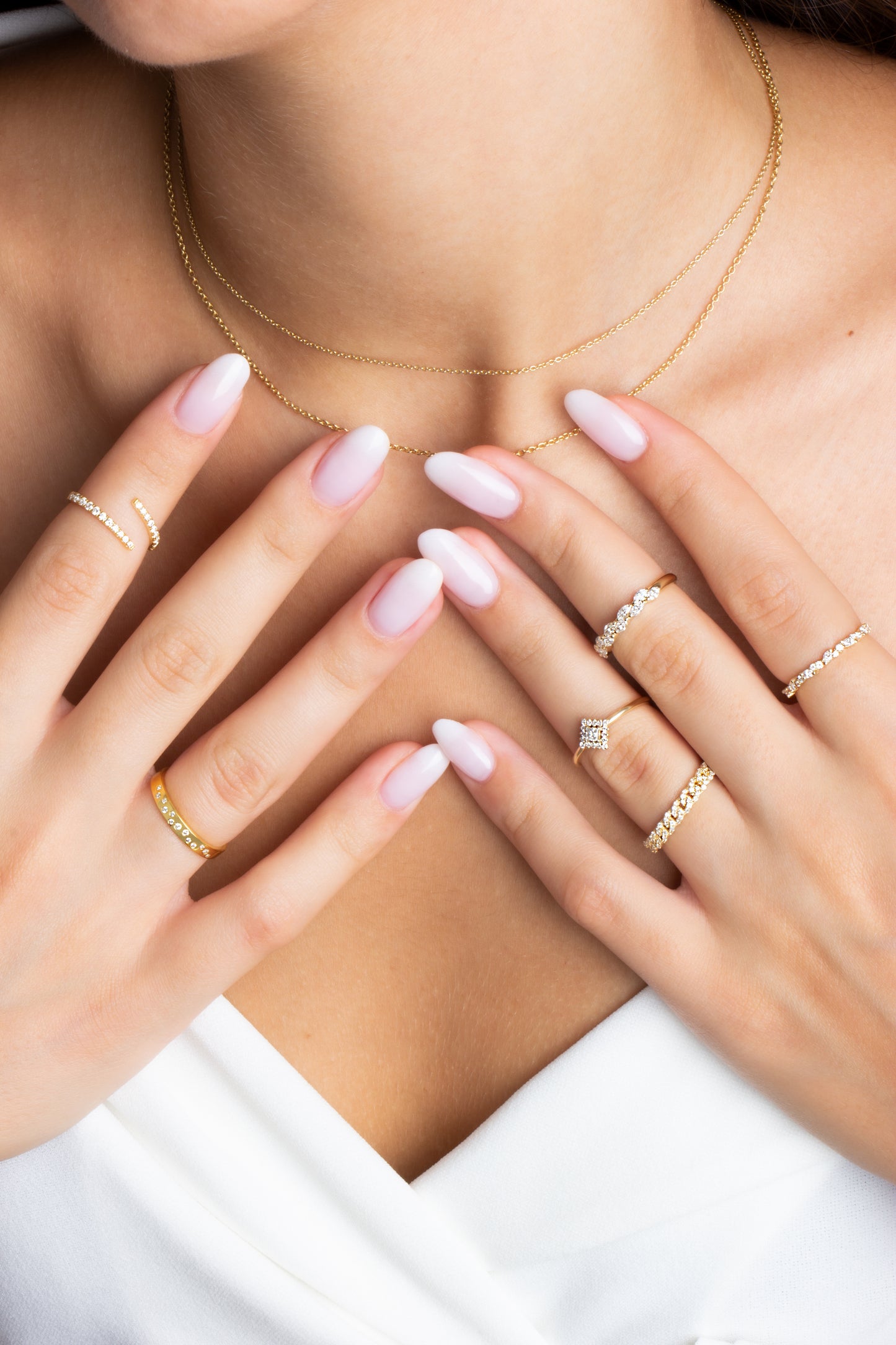 Spiral Diamond Cuff Ring