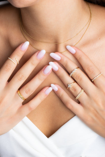 Spiral Diamond Cuff Ring
