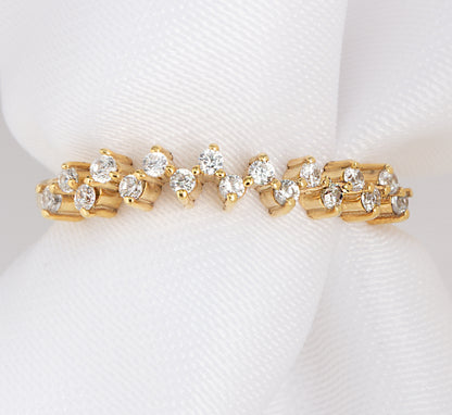 Round Diamond Eternity Wedding Band