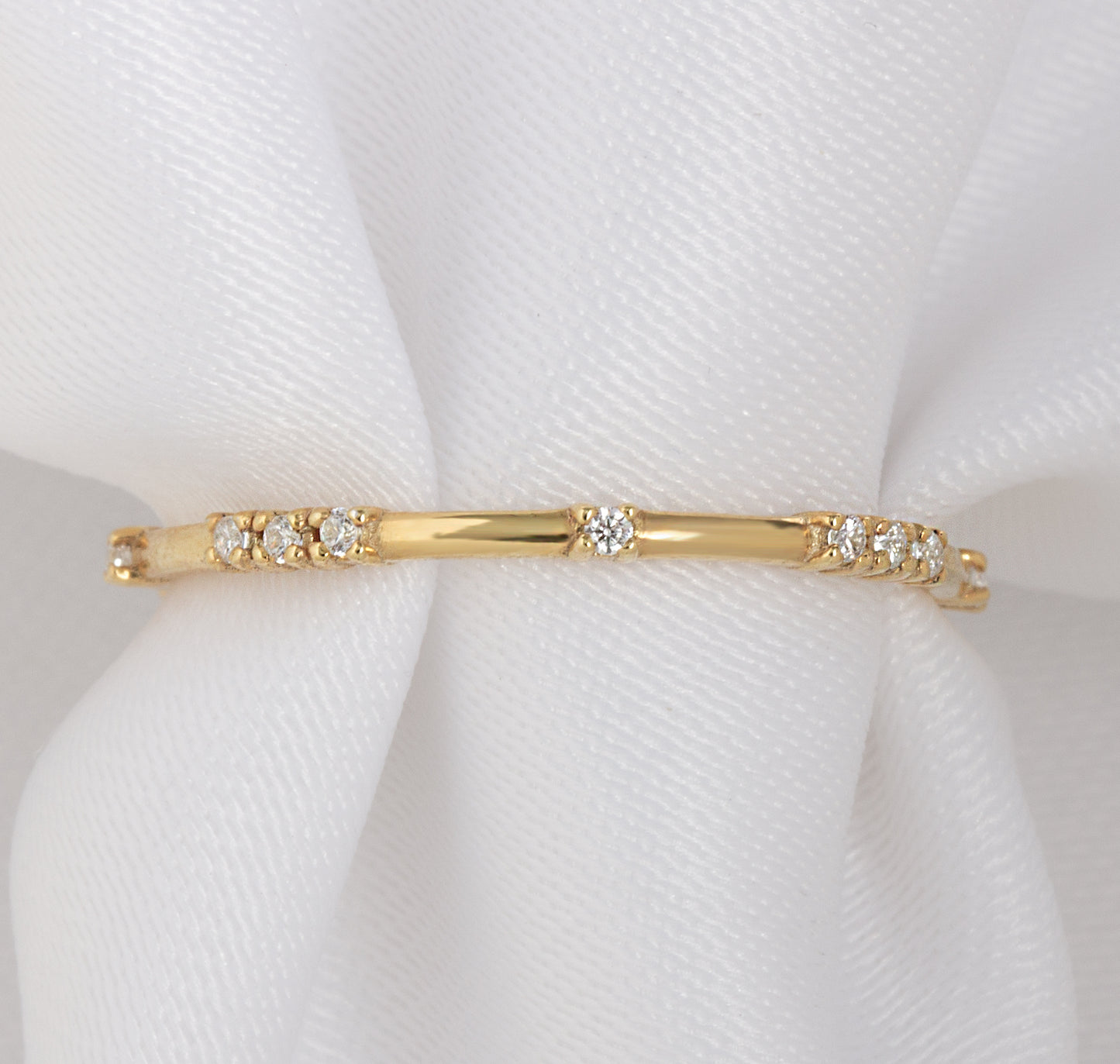 Gold Round Diamond Eternity Band