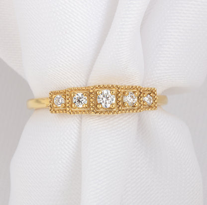 5 Diamond Stacking Ring