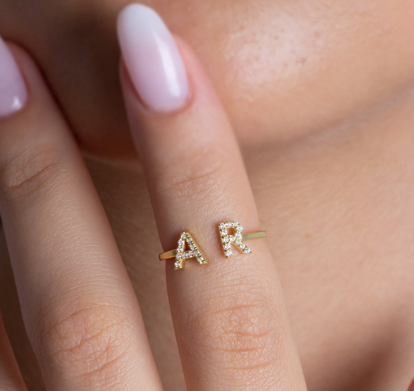 Diamond Initial Ring