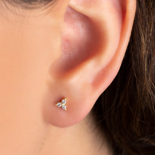 Dainty Trila Diamond Studs Earrings