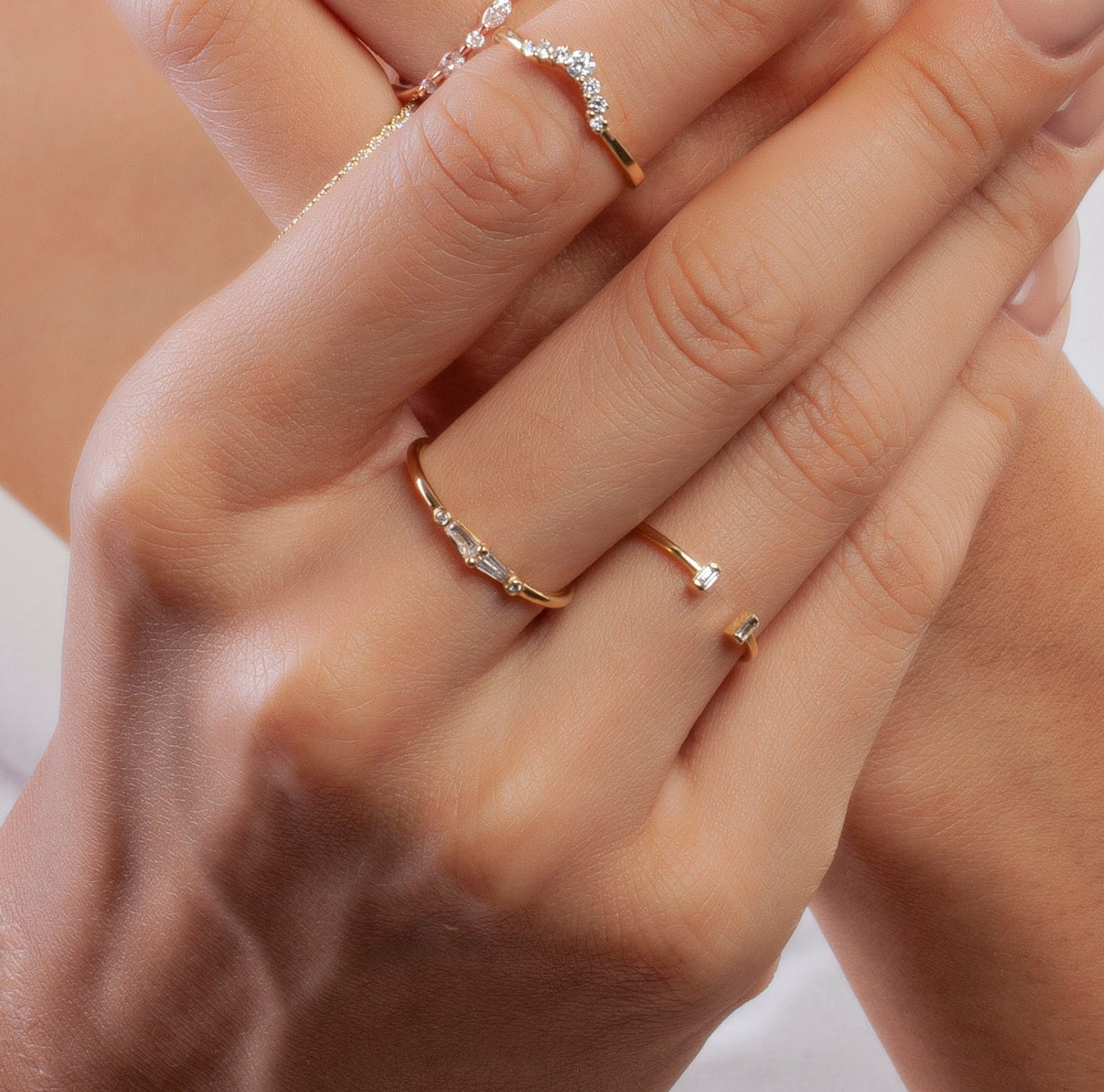 Tapered Baguette Diamond Band