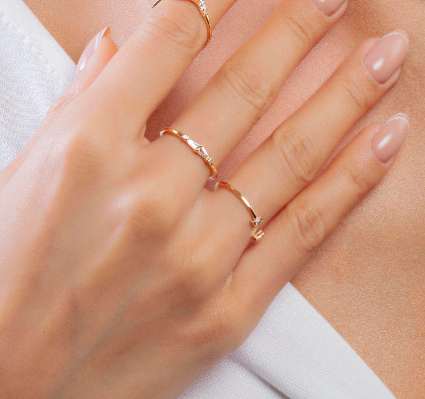 Tapered Baguette Diamond Band