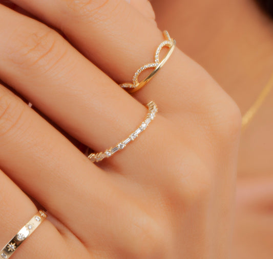 Baguette Diamond Half Eternity Band