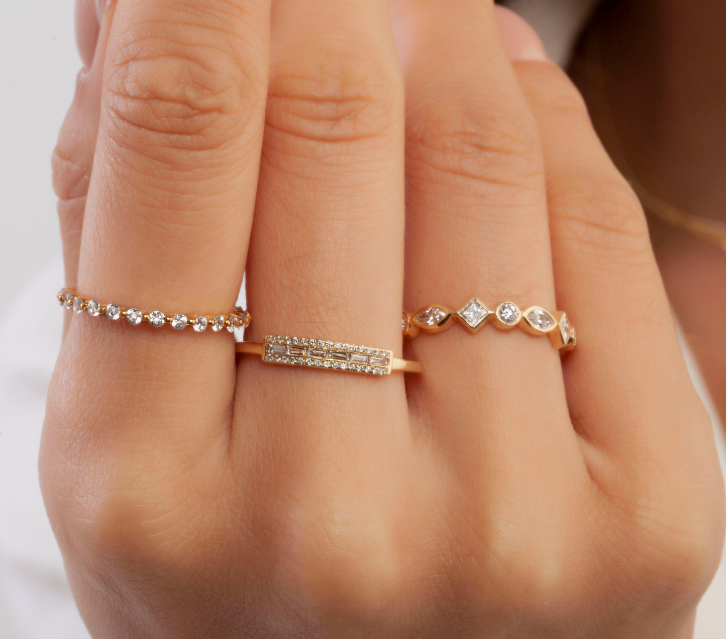 Princess Marquise and Round Diamond Eternity Band