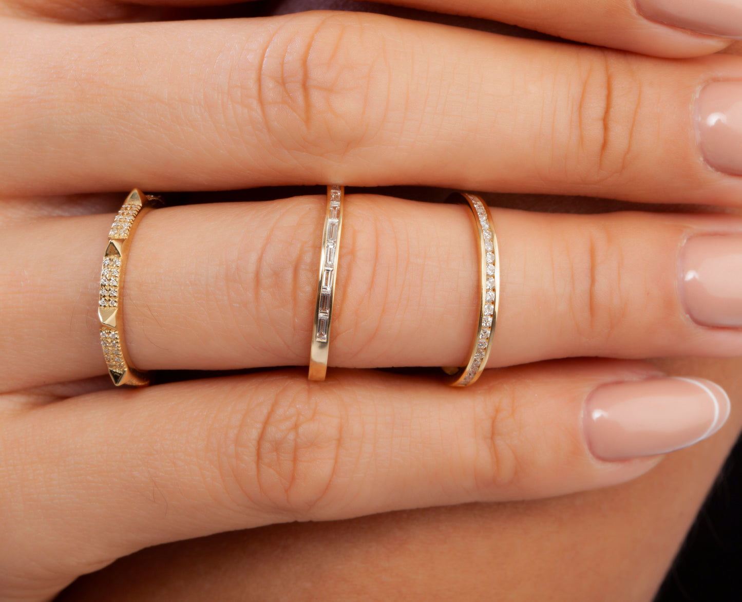 Channel Set Baguette Diamond Wedding Band