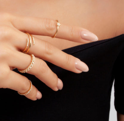 Spiral Cuff Diamond Ring