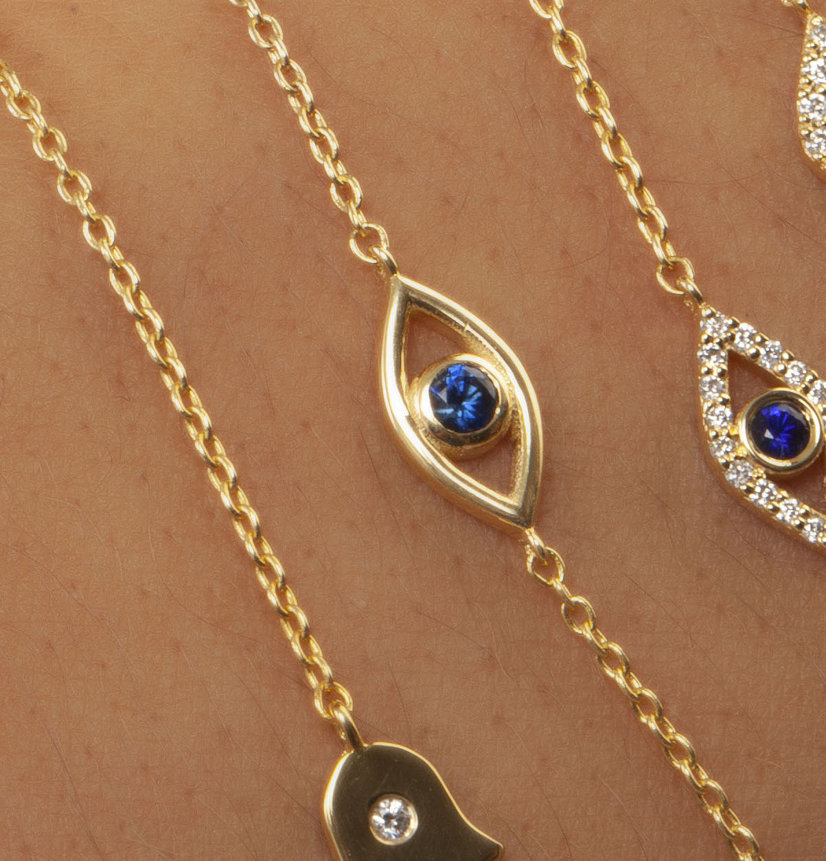 Evil Eye Sapphire/Ruby/Emerald Bracelet
