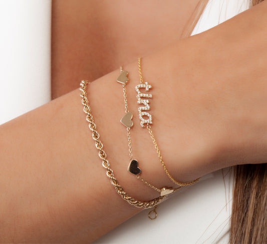 Tina Personalized Diamond Name Bracelet