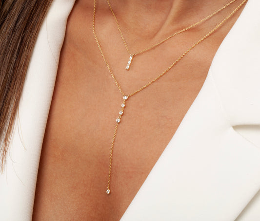 Diamond Bar Necklace