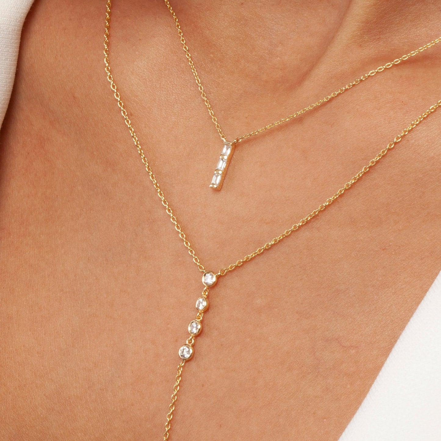 Diamond Bar Necklace