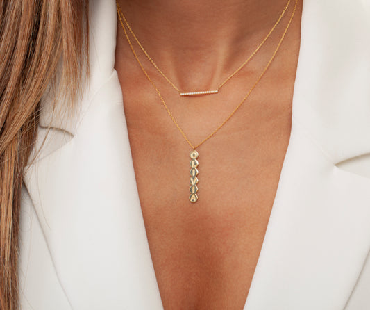 Olivia 14k Gold Personalized Initial Necklace