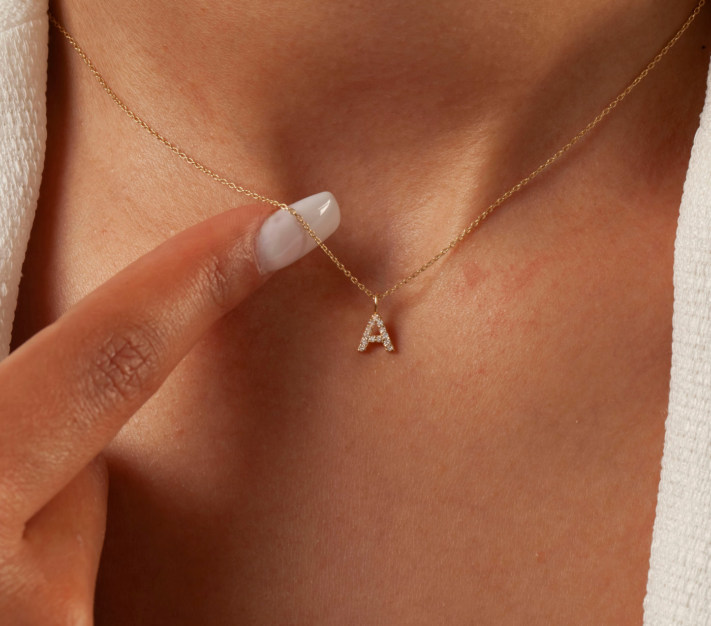 Diamond Initial Necklace