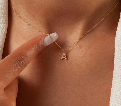 Diamond Initial Necklace