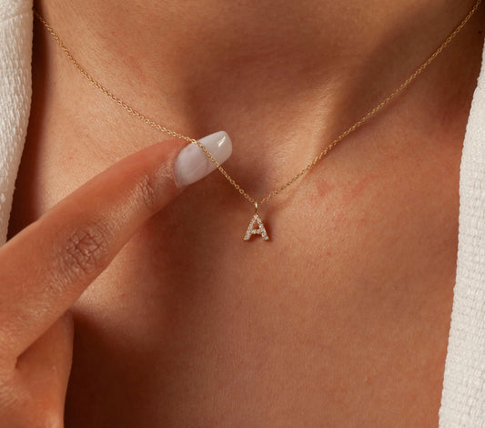 Diamond Initial Necklace
