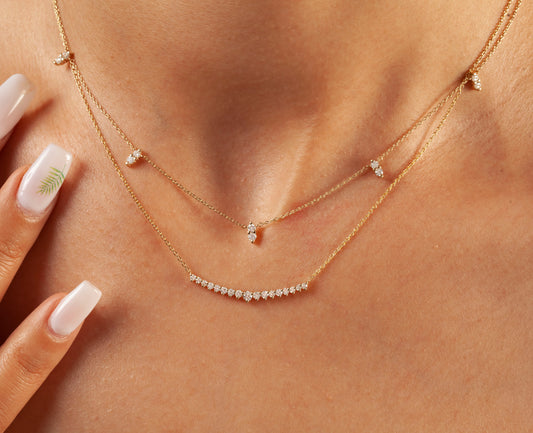 Diamond Station Necklace