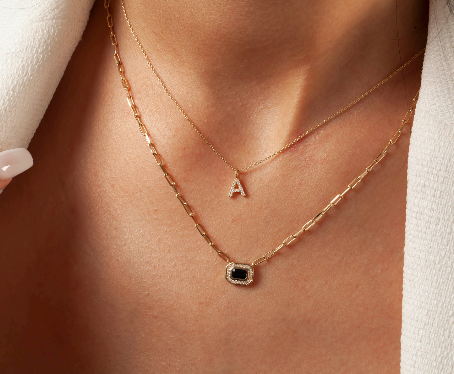 Diamond Initial Necklace