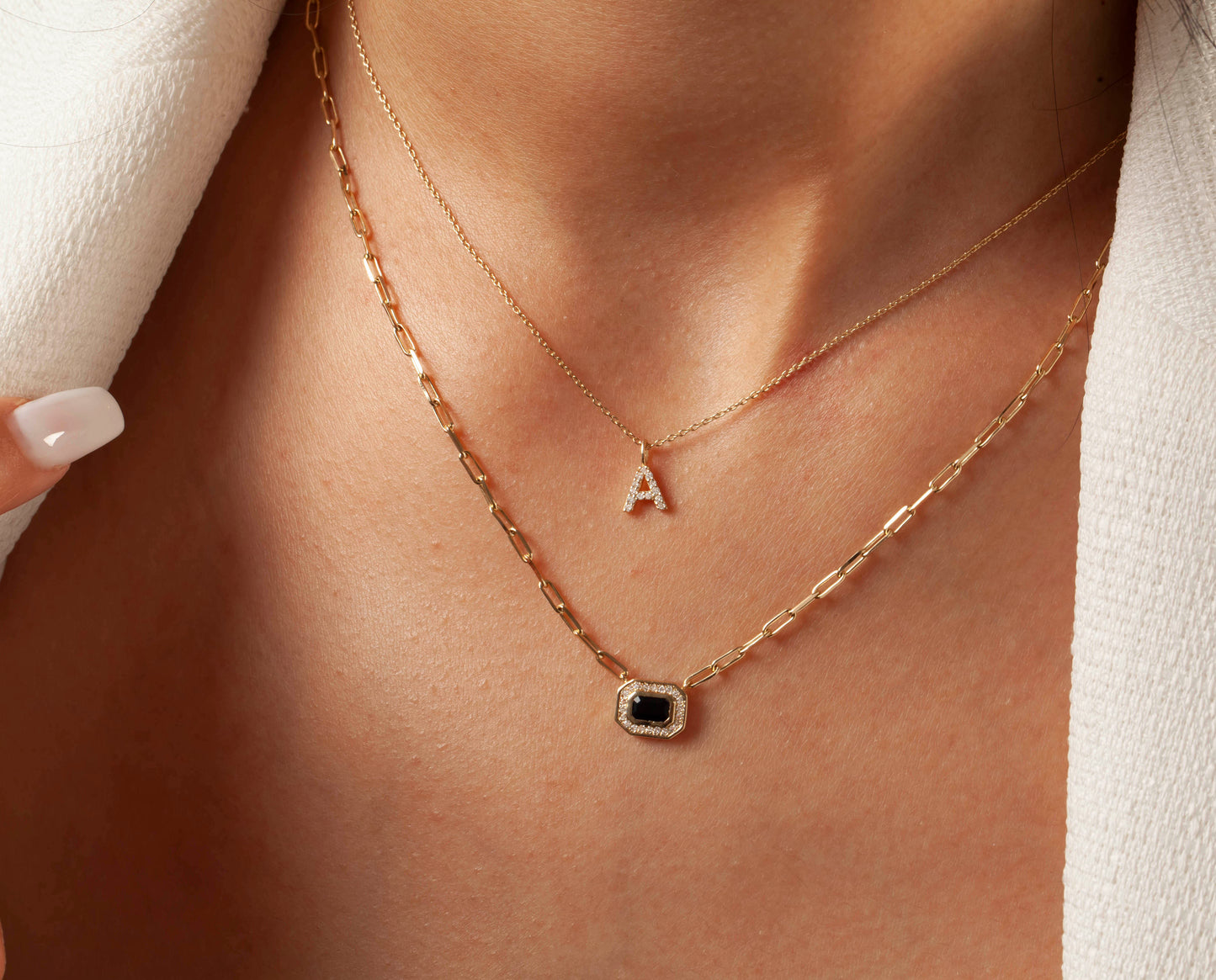 Diamond and Sapphire Necklace