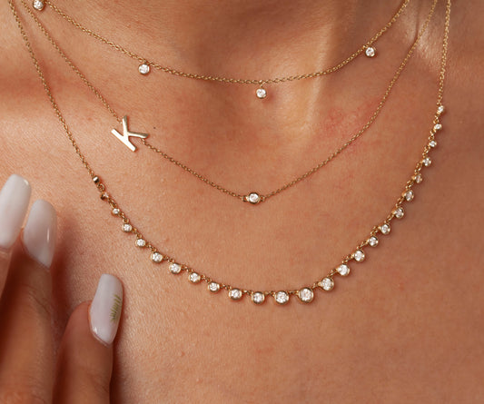 Diamond Initial Necklace