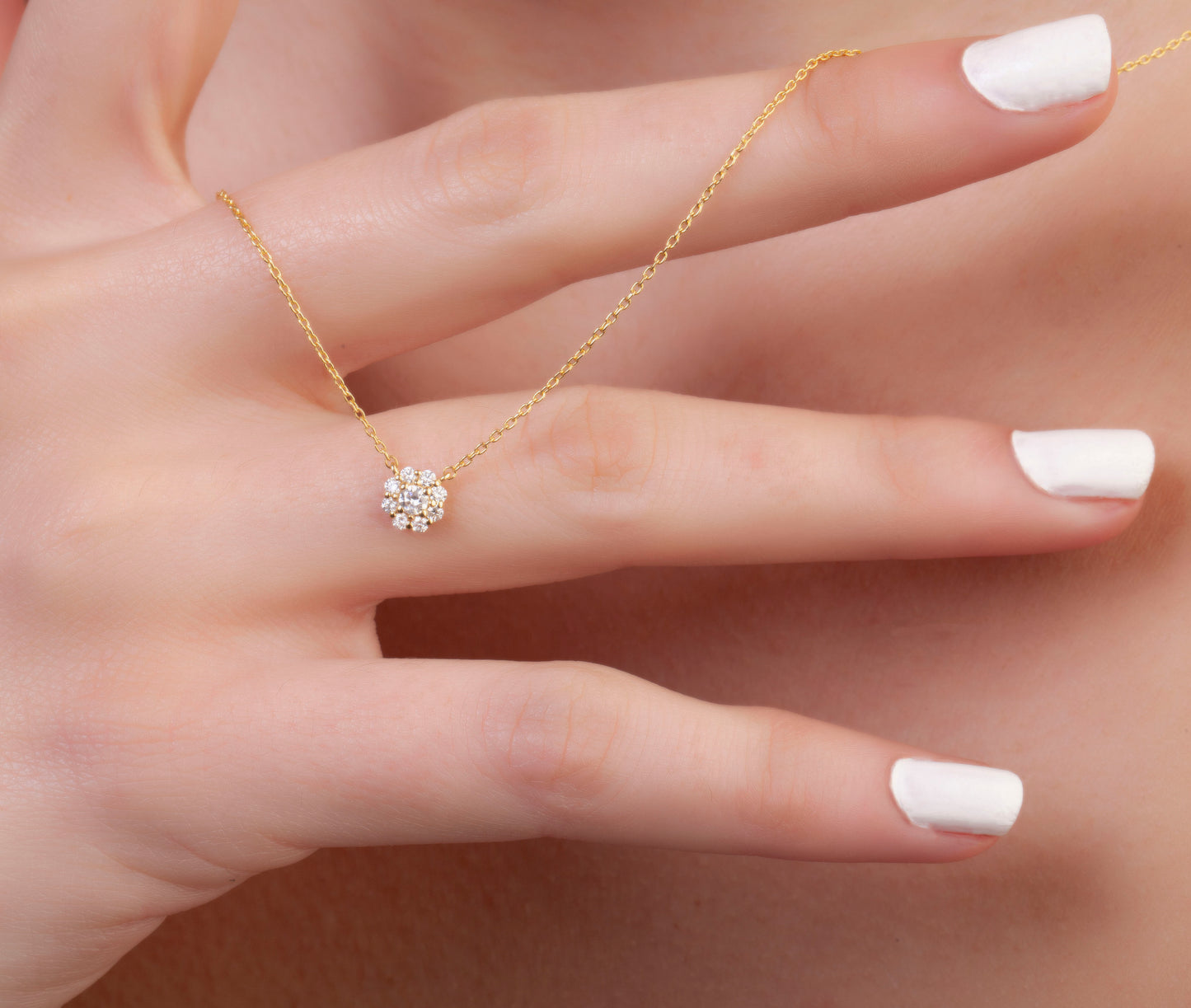 Diamond Halo Necklace