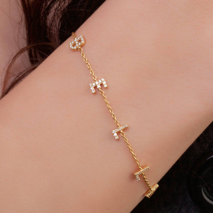Diamond Initial Bracelet